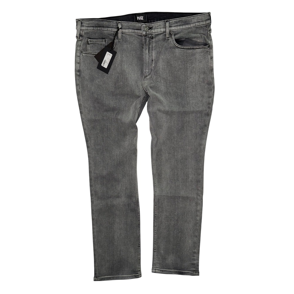 PAIGE Federal Slim Straight Transcend Vintage Grey Jeans Mens‎ 40 NWT
